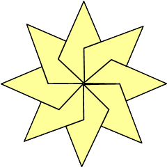 kite fold medallion example